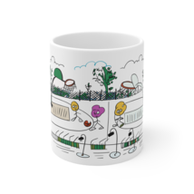 White Coffee Mug | Score Big Every Morning with Basketball Artwork Coffe... - $30.00