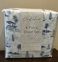 Cabana Home Collection King Sheet Set New Tropical Beach  - $59.99