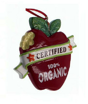 Kurt Adler Hand Painted 3" Resin "Certified 100% Organic" Christmas Ornament - $9.88