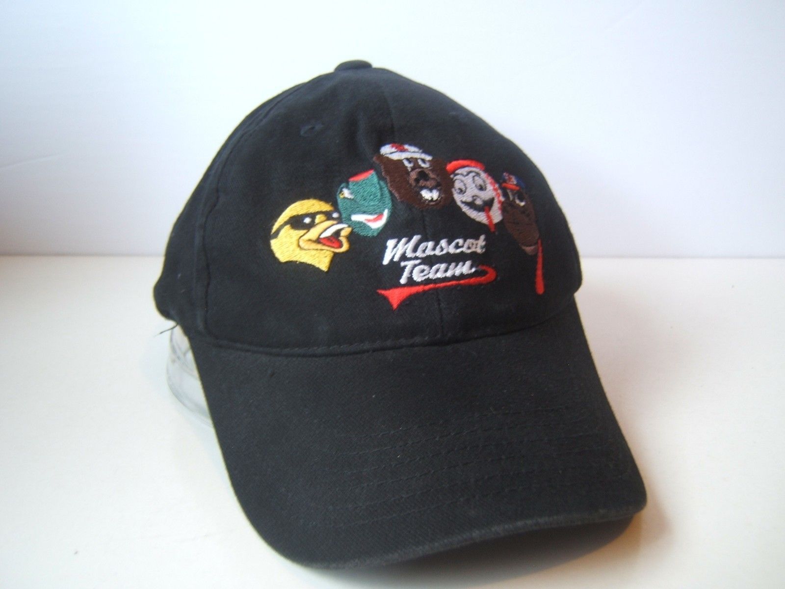 Mascot Team Youth Minor League Baseball Hat Black Hook Loop Cap Boys