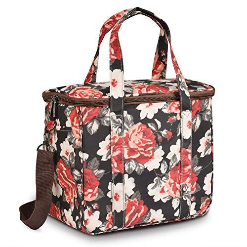 Lunch Bag Insulated Cooler Bag Wide-Open Lunch Tote Box Drinks Holder ...