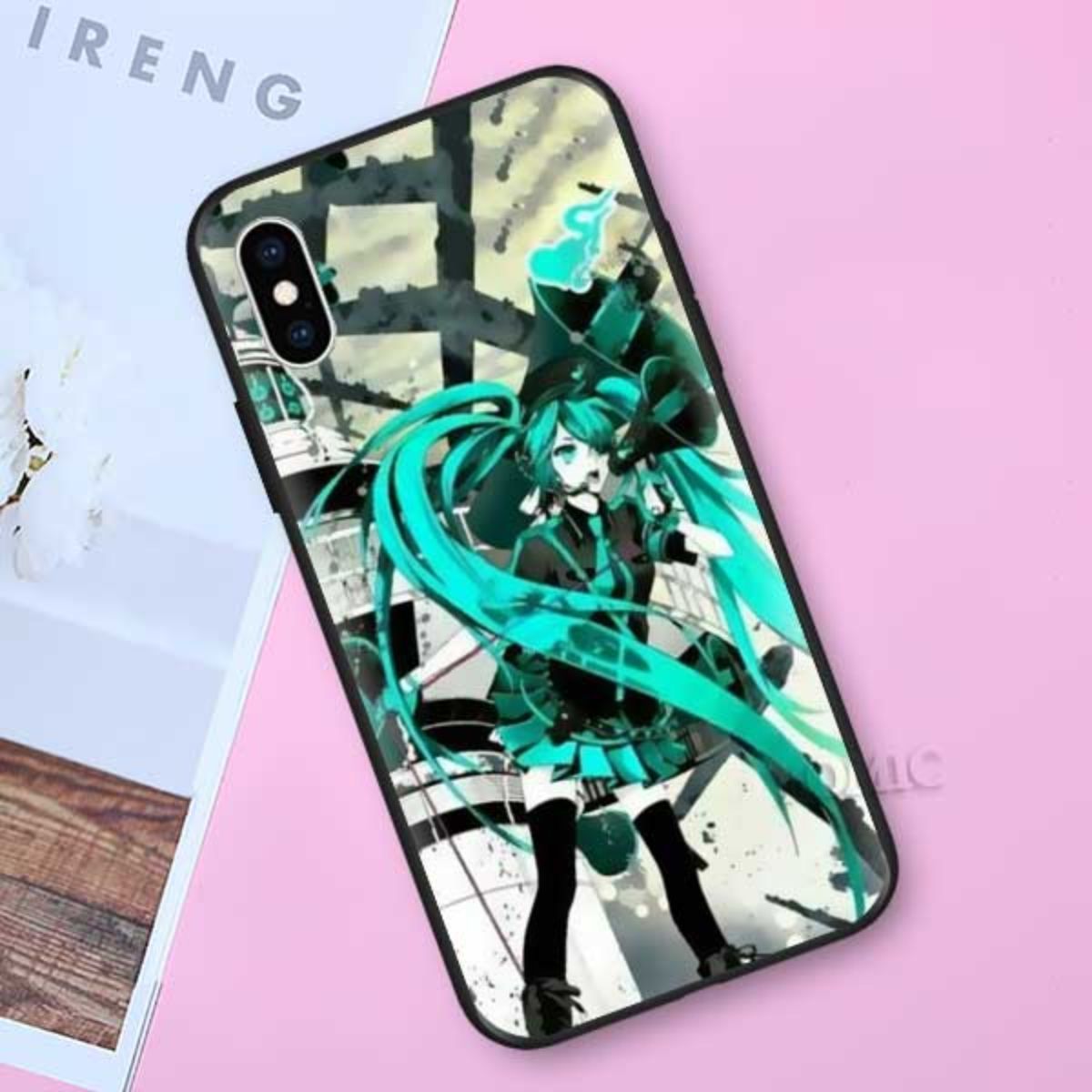 Anime Girl Hatsune Miku Black Soft Silicone Case for Apple iPhone 11 ...