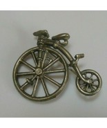 Vintage Silver-tone Bicycle Brooch - £12.34 GBP