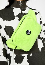 NWT Lazy Oaf Neon Dreams Bum Bag Everyday Sherpa Fleece Belt Bag Fanny Pack - $56.43