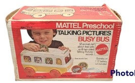 Talking Pictures Busy Bus Toy by Mattel Vintage 1972 with Box