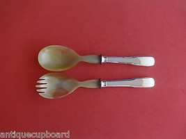 Eighteen Ten 1810 by Fina-Italy Sterling Silver Salad Serving Set 2pc Orig 9" - $157.41