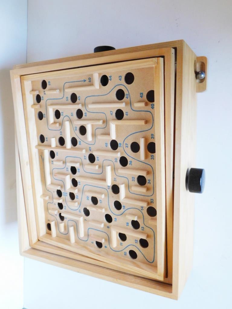 Vintage BRIO Labyrinth Wood Maze Marble Game Original Box 31804 Sweden