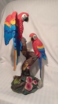 REALISTIC LIFE LIKE &quot;PARROTS ON A BRANCH&quot; STATUE - $102.50
