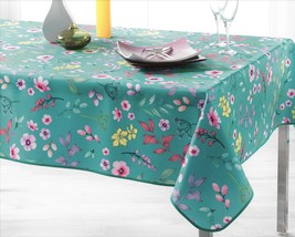 60" Square (150cm) Stain Resistant "Freshly Menthe" French Tablecloth, New! - $15.95