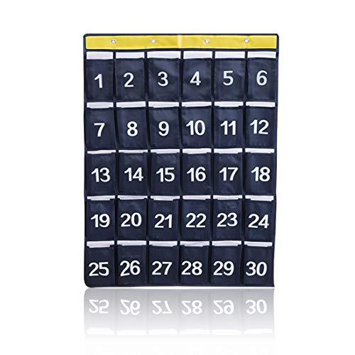 Wall Door Hanging Organizer Numbered Classroom Pocket Chart Calculator ...