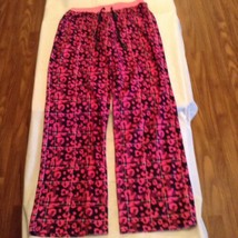Size 14 Justice pajamas pants bottoms black pink plaid sleepwear girls - $13.99