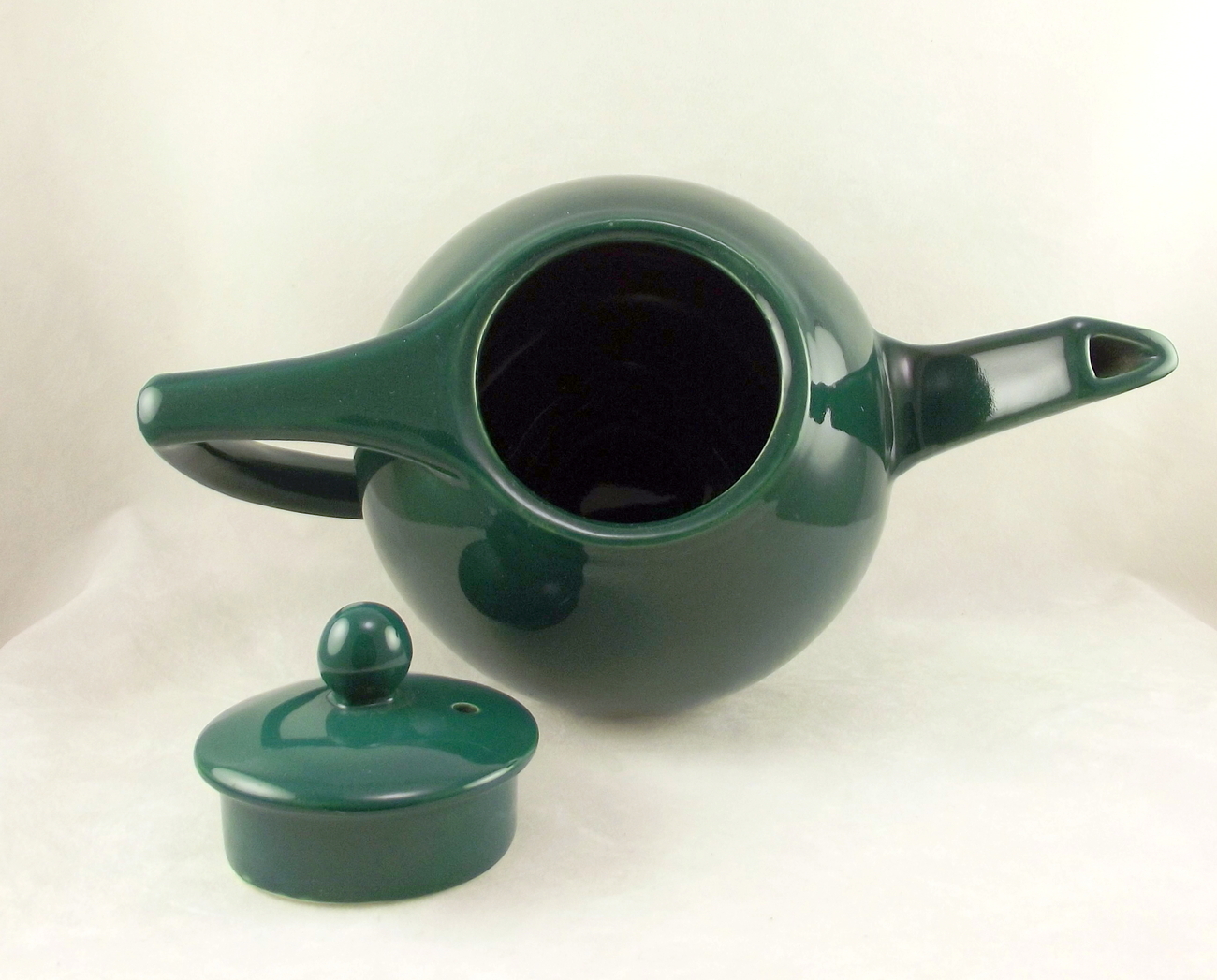 Vintage Hall China Star teapot undecorated turquoise 6 cup Hall