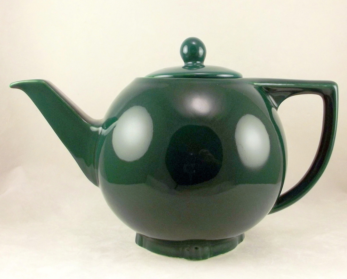 Vintage Hall China Star teapot undecorated turquoise 6 cup Hall