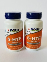 2 x NOW 5 HTP 5 hydroxytryptophan 100 mg Neurotransmitter Support 60 Veg Caps - $21.68