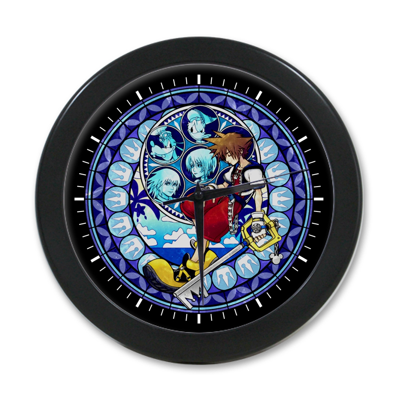 Kingdom Hearts Sora Stained Glass Elegant Wall Clock Wall Clocks