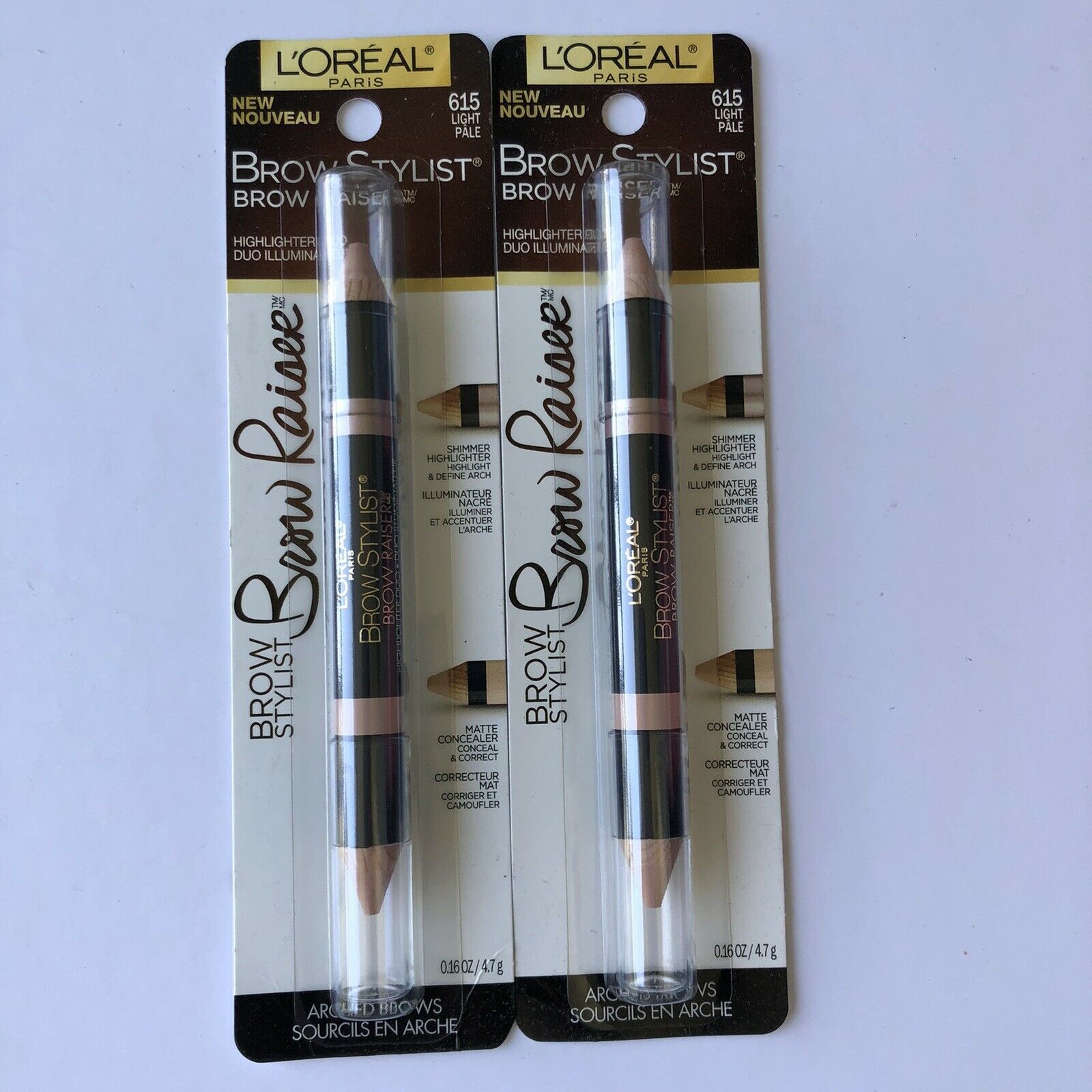 Primary image for 2 X Loreal Brow Stylist Brow Raiser Highlighter Duo, 615 Light Pale