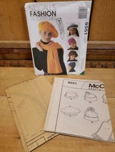 Vintage 1998 McCalls 9551 Fashion Accs Pattern Hats/Scarves/Tote/Roll-up... - $24.74