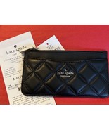 NEW Kate Spade Natalia Large Slim Card Holder Wallet Black Quilted  GIFT... - $56.42