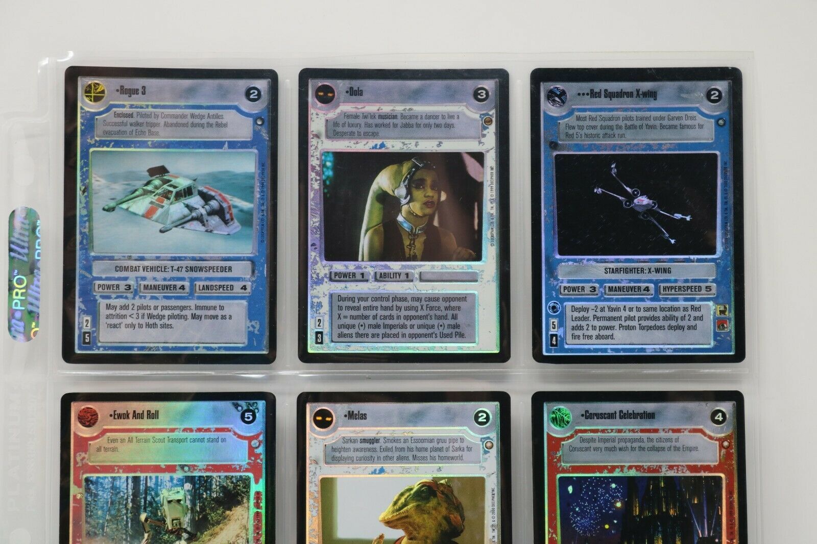 star-wars-ccg-foil-lot-of-9-mixed-cards-1999-2000-decipher-lot-13-ccg