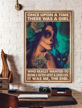 A Girl Who Really Wanted To Become A Tattoo Artist And Loved Cats Canvas And Pos - $49.99
