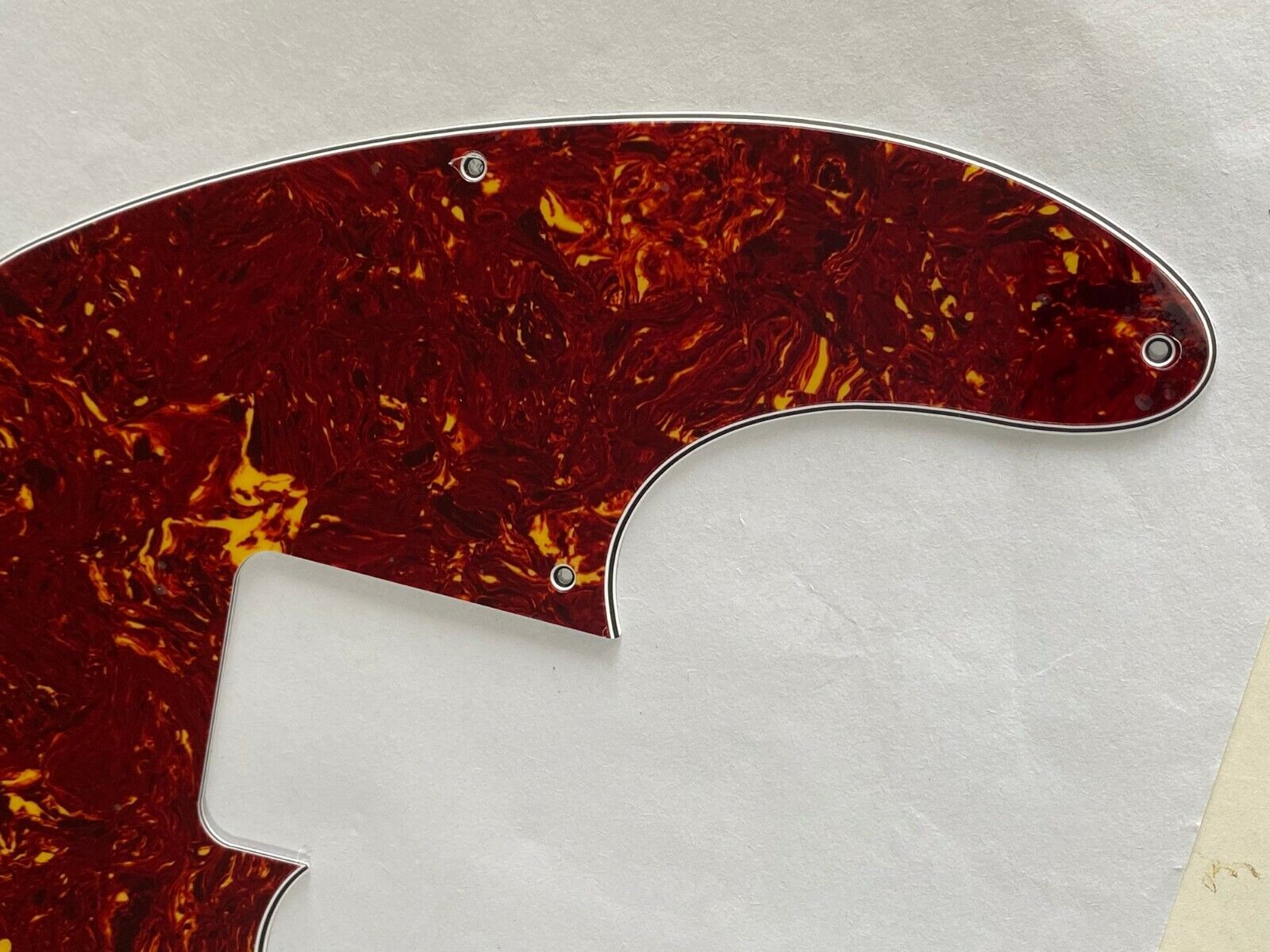 Guitar Pickguard for Fender Telecaster Precision Bass Style,4 Ply Red Tortoise Pickguards