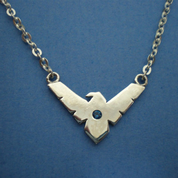 Handmade 925 Sterling Silver Night Wing Geek Necklace Choker