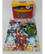 MARVEL NEW ALLIES COLORING &amp; ACTIVITY BOOK - 64 CRAYONS  - $12.99