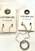 (2) 24 In Necklaces American Eagle Outfitters Live Your Life Charm - $5.89