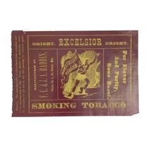 Antique Victorian Cigarette Smoking Tobacco Paper Label Bright Exclesior... - $105.05