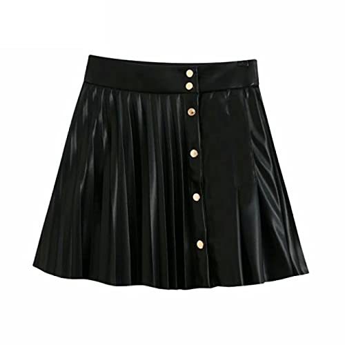 LifeOfPro Sweet Single Breasted Pleated Patchwork Mini Skirt Female Casual Brand
