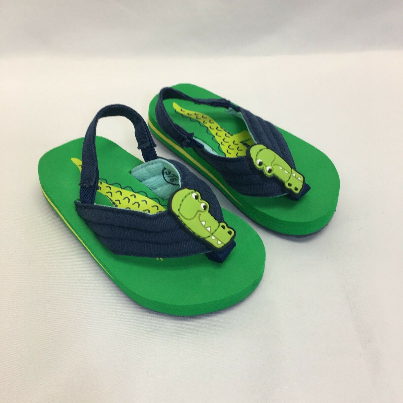 Toddler Boys Pepin SlipOn Flip Flop Sandals Alligator/Crocodile Green