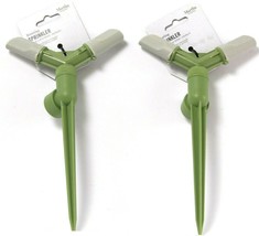2 Count Martha Stewart Rotating Sprinkler 2 Arm 1 Way Spike Covers 970 SQ Ft