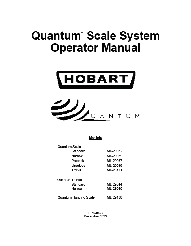 31 Hobart Quantum Scale Label Error - Labels For Your Ideas