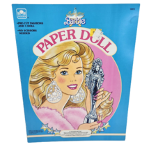 Vintage 1989 Super Star Barbie Paper Doll Mattel Book Never Used Golden PRE-CUT - $30.74