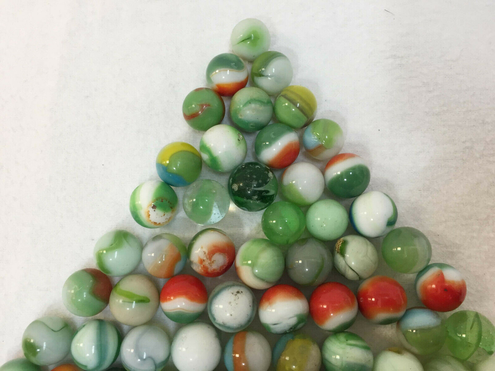 Glass Marbles 70+ Vintage Green Solid & See and similar items
