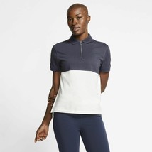 Nike Dri-fit Gridiron Womens Golf Polo Blue White BV0186-015 NEW Size Medium - $29.99