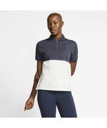 Nike Dri-fit Gridiron Womens Golf Polo Blue White BV0186-015 NEW Size Me... - $24.99