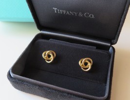Tiffany &amp; Co. 18K Yellow Gold Love Knot Earrings w/New Backs &amp; Boxes~12m... - $795.00