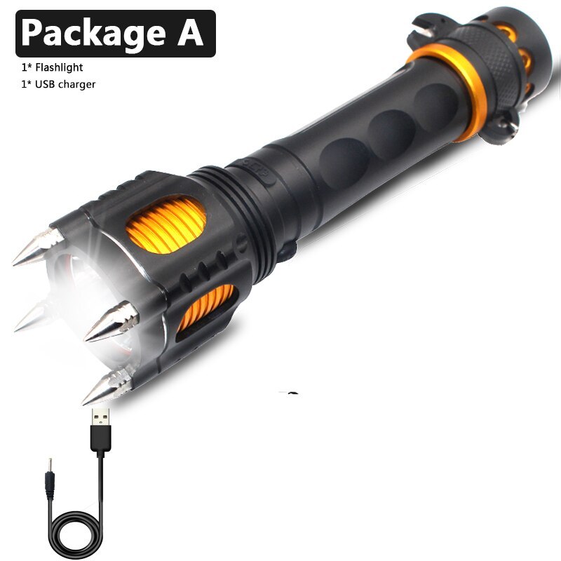 Attack Head Cree XM-L T6  LED Flashlight Powerbank Rechargeable Waterproof 18650