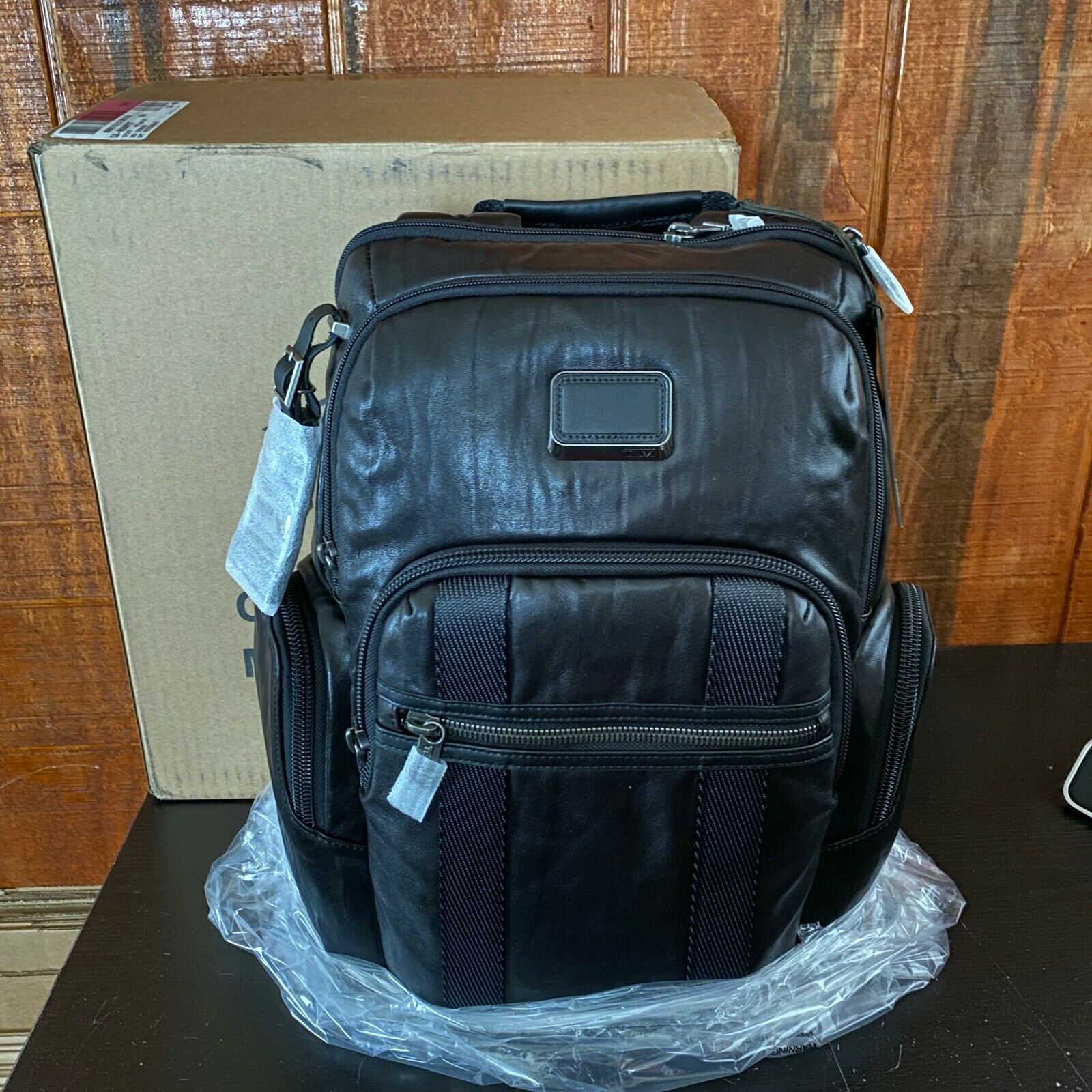 Tumi Alpha Bravo Nellis Leather Backpack - Black - Bags