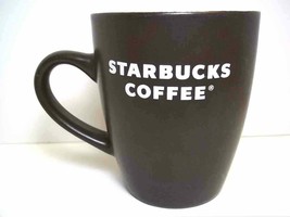 Starbucks brown and off white stoneware coffee mug 2008 12 oz - $9.45