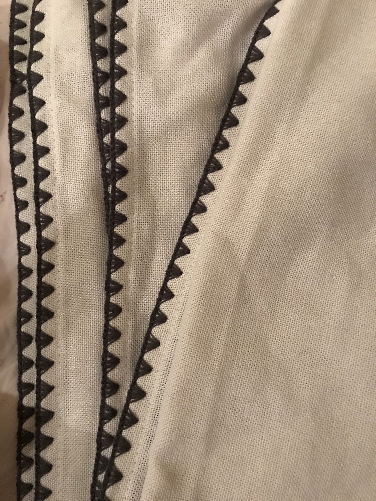 New Stitched Edge Curtain Panel White Gray And 18 Similar Items