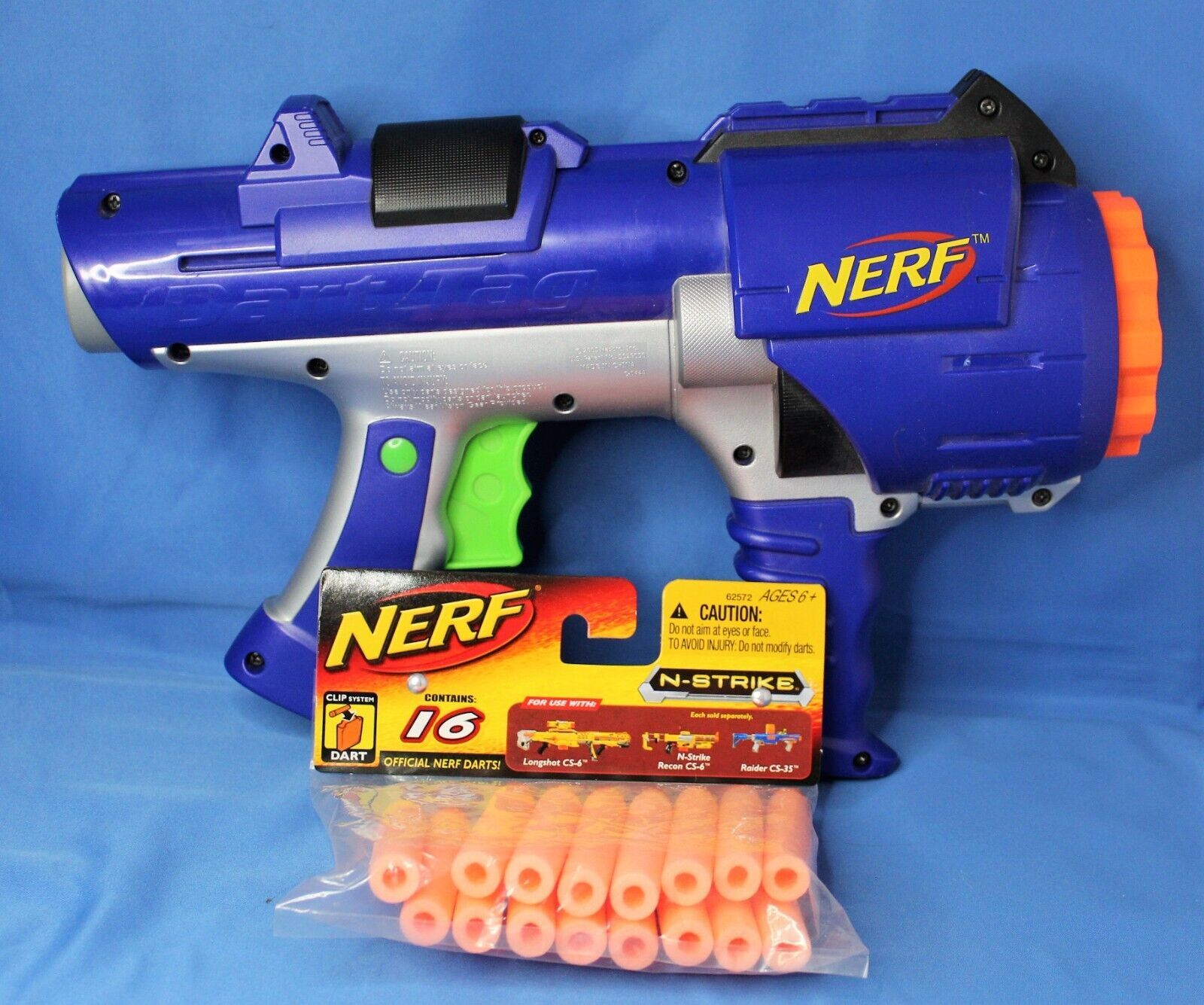 Nerf Nstrike Hyperfire 10 Shot Barrel Dart Tag Gun Blaster with 16