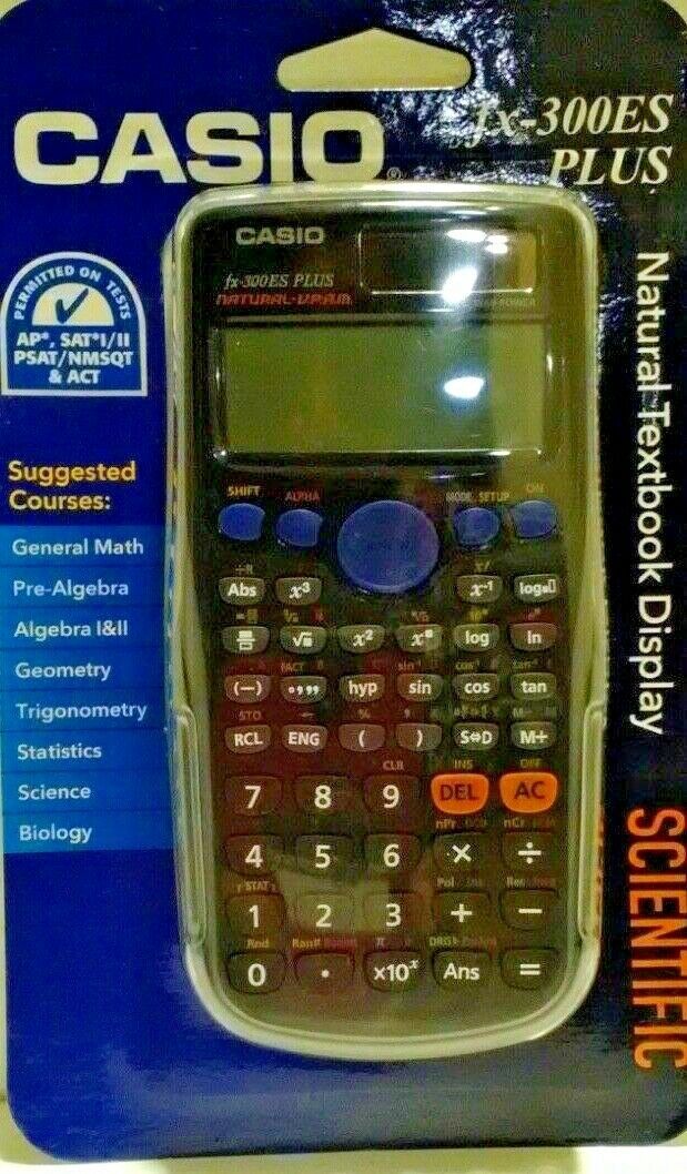 Casio FX300ES PlUSPK Scientific Calculator AP/SAT/PSAT/ACT Natural Textbook Calculators