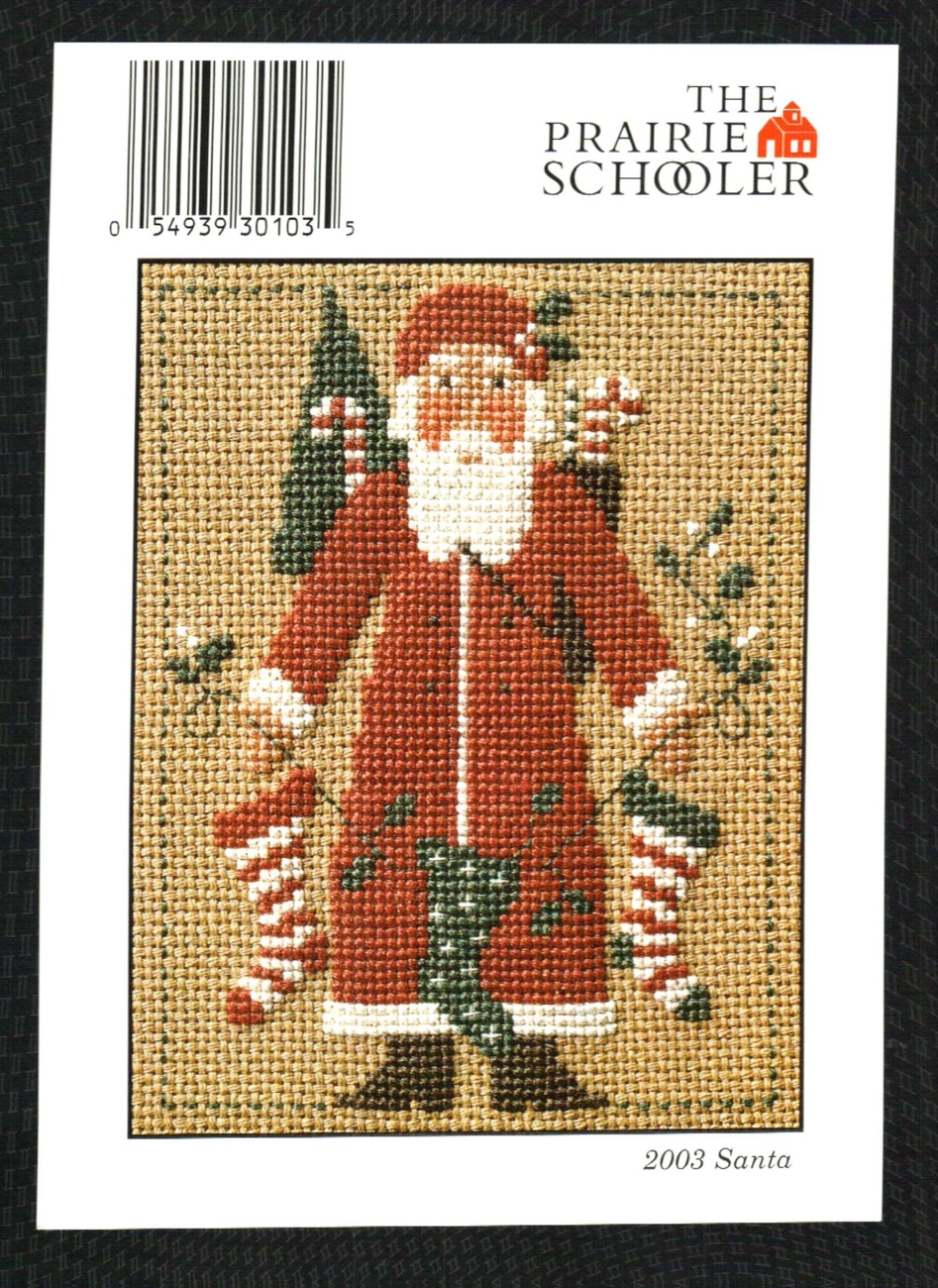 Prairie Schooler Yearly Santa LOT8 2005-2012 cross stitch chart Prairie ...