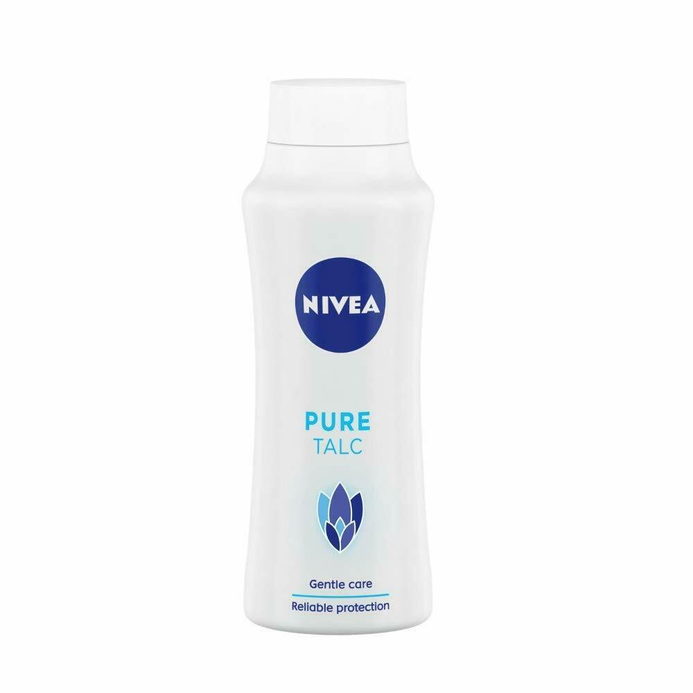 NIVEA Pure Talc Gentle Reliable Protection Care Talcum Powder 100gm & 400gm