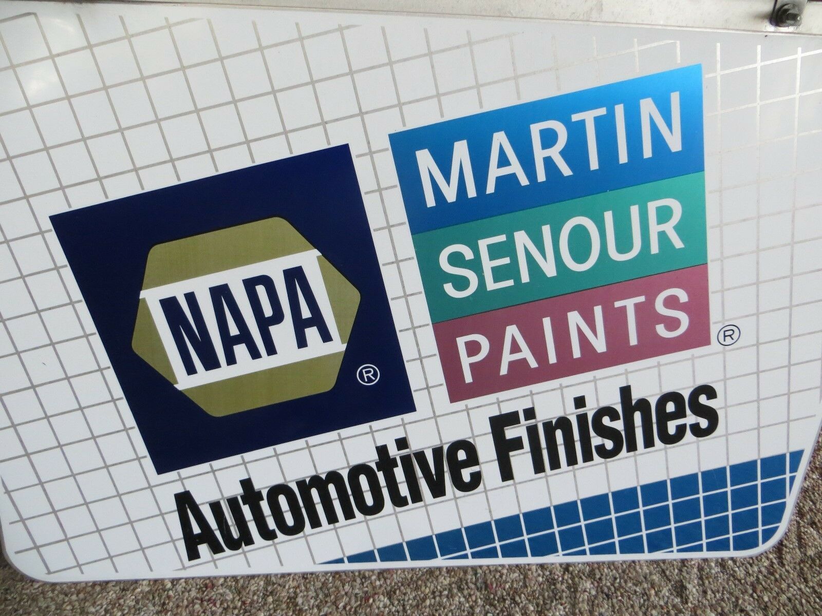 NAPA AUTOMOTIVE FINISHES MARTIN SENOUR PAINTS DOUBLE SIDED WITH BRACKET