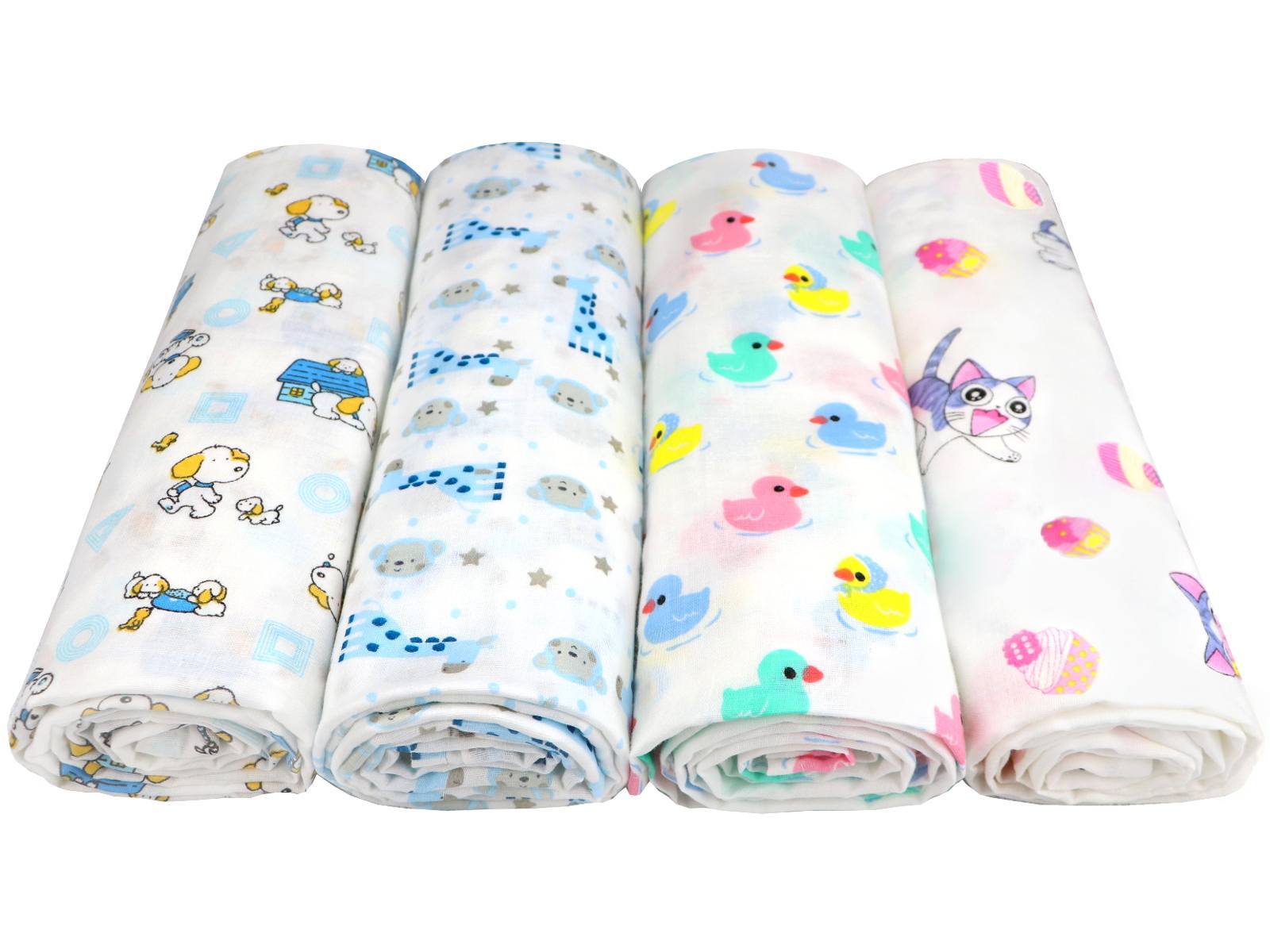 Baby Muslin Swaddling Blankets. Large 49"x49". Set of 2 Blankets