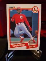 1990 Fleer Terry Pendleton St Louis Cardinals #257 Mint Sharp Corners! Baseball - $1.15