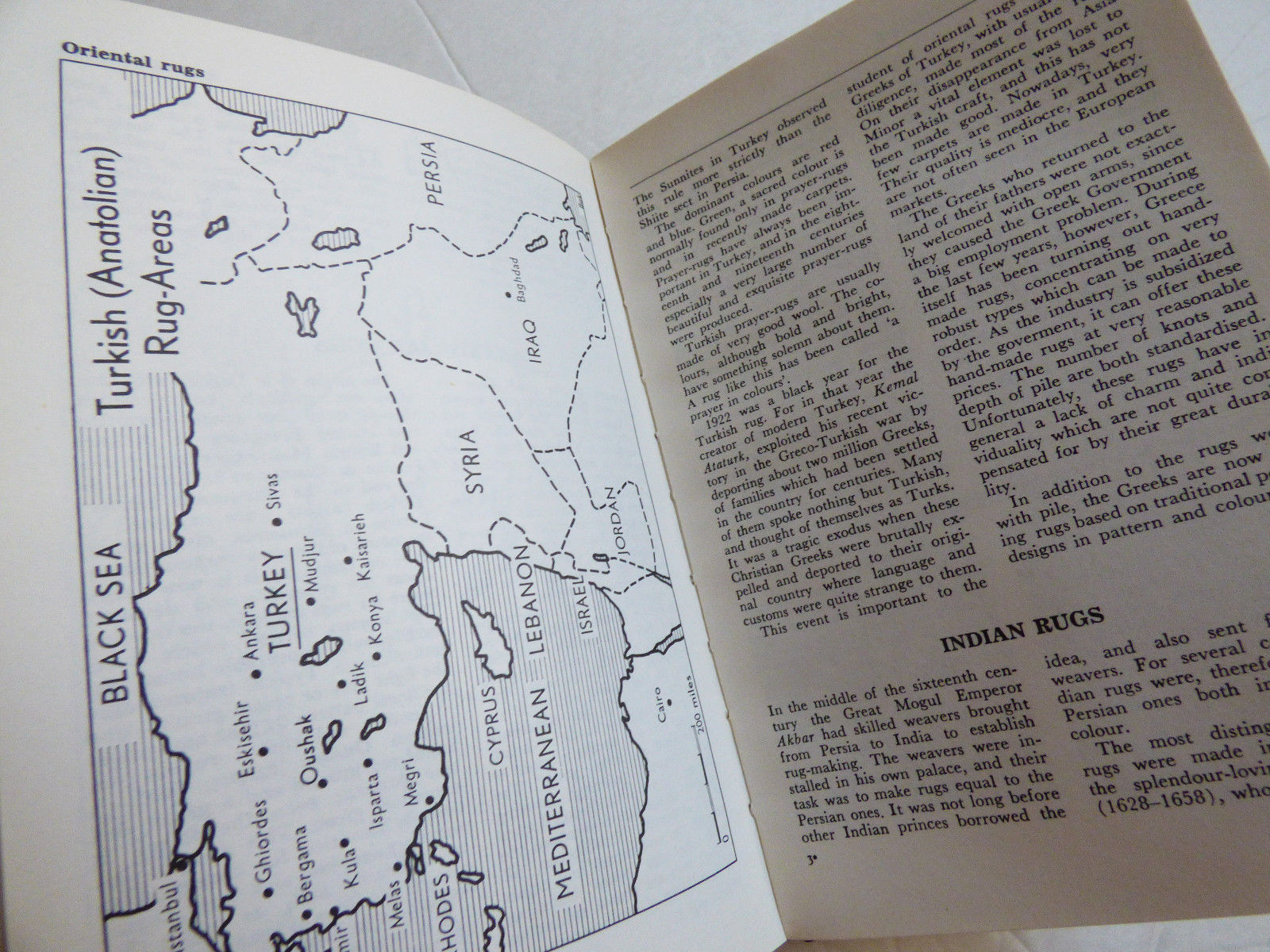 ORIENTAL RUGS IN COLOUR Liebetrau Preben Book 1963 & Newspaper cutouts